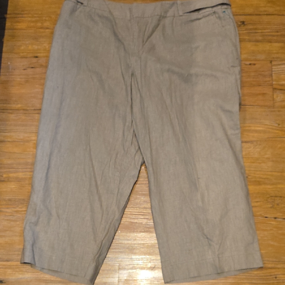 Tan Linen Capri Pants NWT